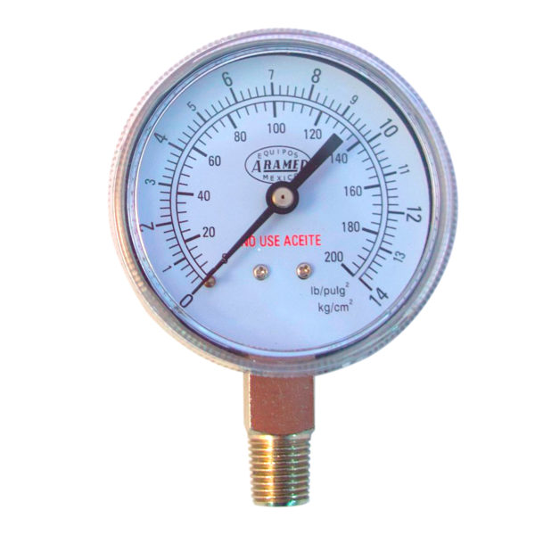 Manometro 0-14 2 1/2″ Crom 1/4