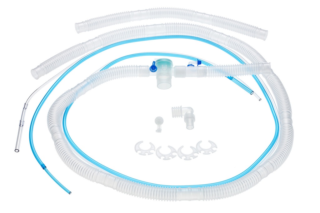 Circuito para ventilador portable con valvula adulto, rama única, 15/CS