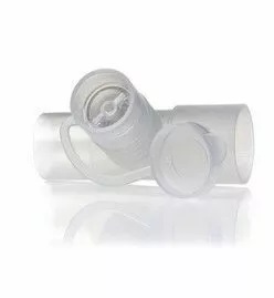 Conector en "T" con válvula para nebulizador
