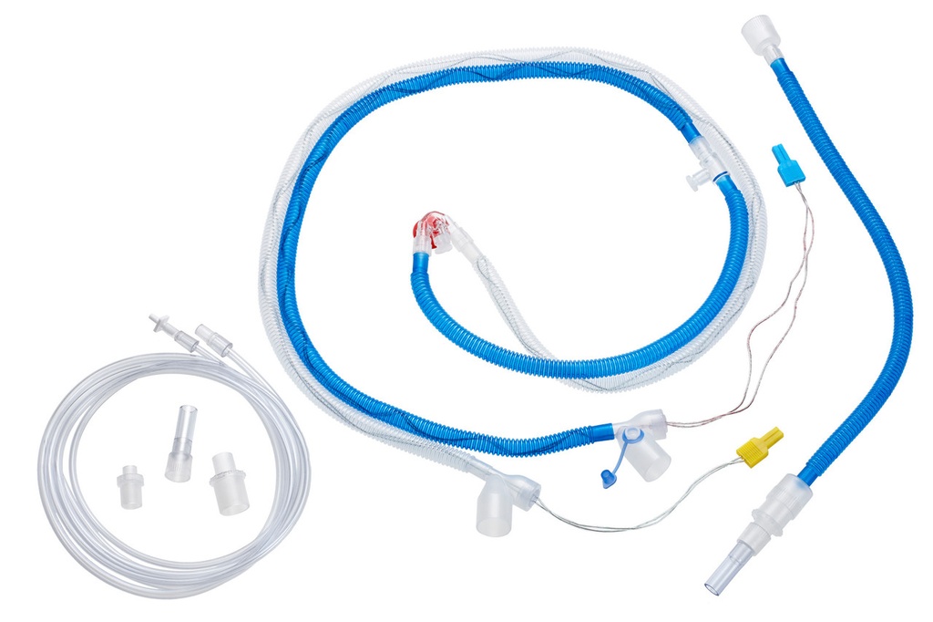 Circuito con doble rama calentada  neonatal 10mm y puerto de temperatura