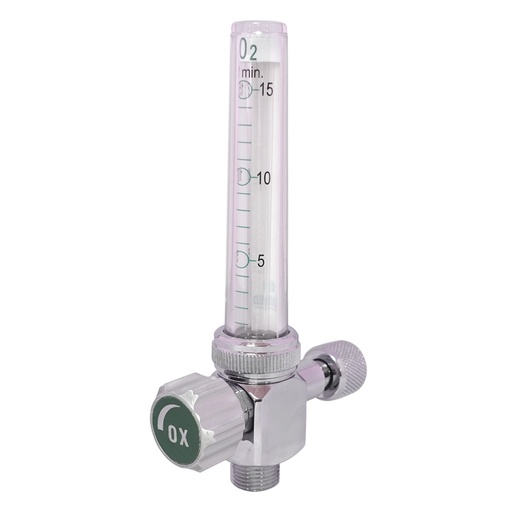 Flujómetro sencillo para oxígeno 0-15 L.P.M.