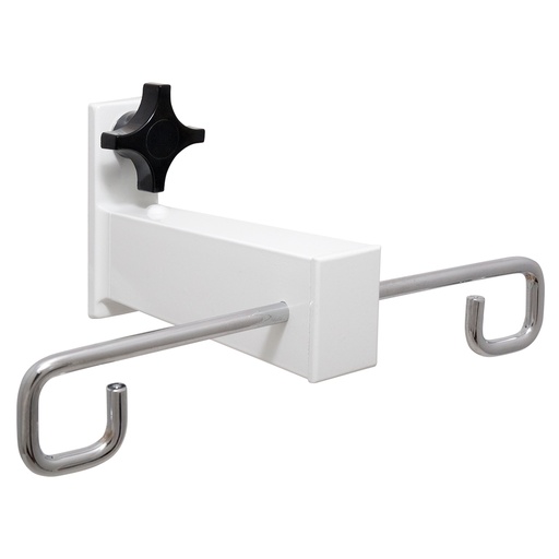 [902723] Porta sueros con 2 ganchos de aluminio sin riel